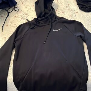 Nike Black Hoodie with Gray Swoosh